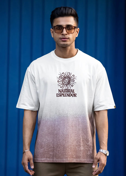 Men’s “Natural Splendor” Ombre Oversized T-Shirt